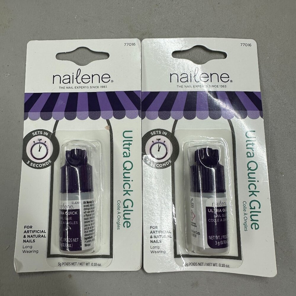 Nailene Ultra Quick Nail Glue Pack of 2